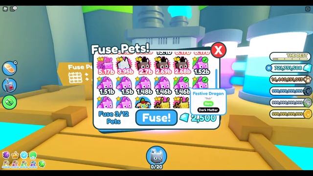 what happens when you fuse 9 DARK MATTER FESTIVE DRAGON pet simulator x roblox смотреть онлайн