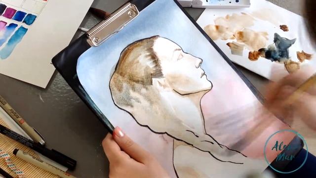 Fashion Portrait | портрет надменой девушки стиль fashion зарисовки смотреть онлайн