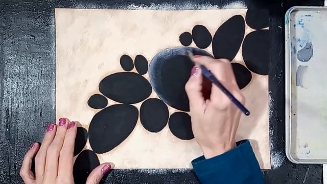 Acrylic Painting Black Beach Rocks - Easy Abstract Painting part 1 of 2 смотреть онлайн
