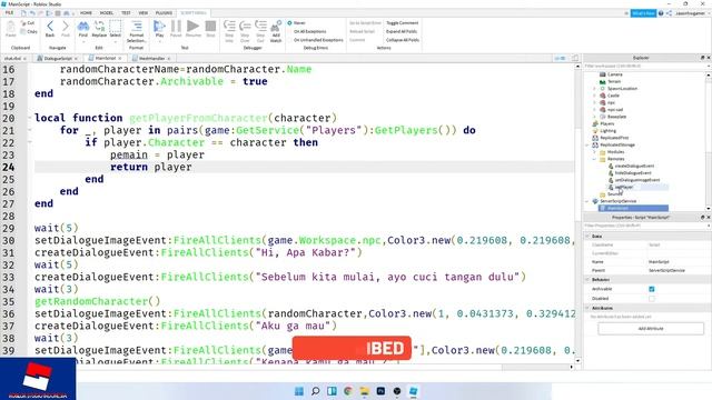 Roblox Studio Indonesia : Tutorial Bikin Mini Cutscene / Dialog смотреть онлайн