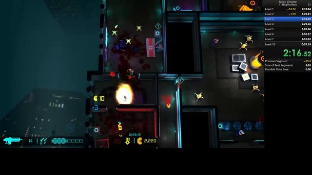 Neon Chrome Speedrun (1-10 Glitchless) @ 7:56.17 смотреть онлайн