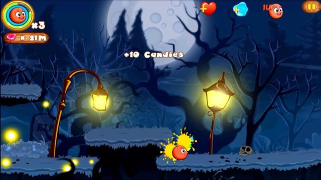 New Red Ball 4 с конфетами. Красный шарик в стране сладостей. Игры от Флавиос смотреть онлайн