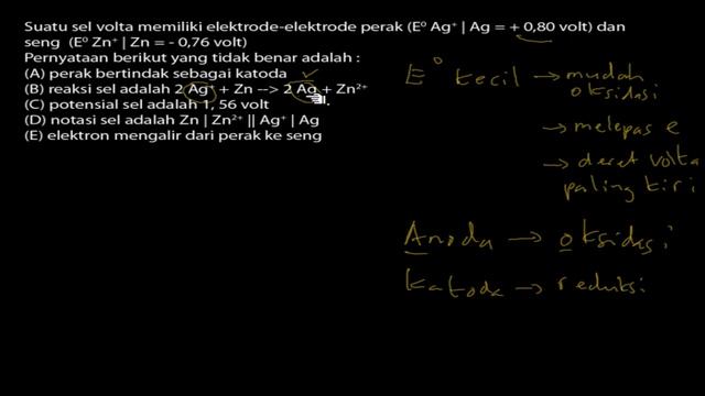 🔴[REDOKS]🔴||Sel volta memiliki elektrode perak. Pernyataan berikut yang tidak benar : perak bertin смотреть онлайн