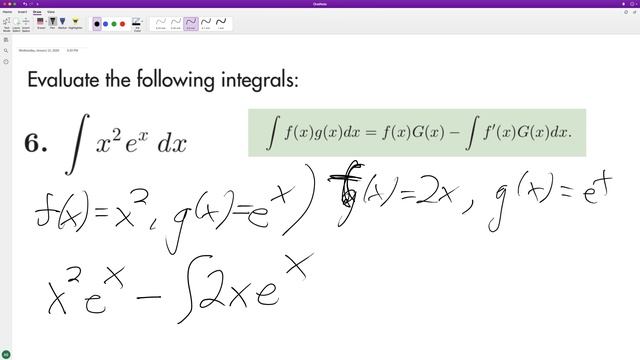 integrate x^2*e^x dx using integration by parts смотреть онлайн