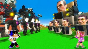 СКИБИДИ ТУАЛЕТ ПРОТИВ КАМЕРАМЕН в МАЙНКРАФТ ! НУБ И ПРО ВИДЕО ТРОЛЛИНГ ЕВГЕНБРО MINECRAFT Евгенбро