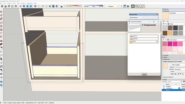 Как создать проект кухонной мебели в SketchUp. смотреть онлайн