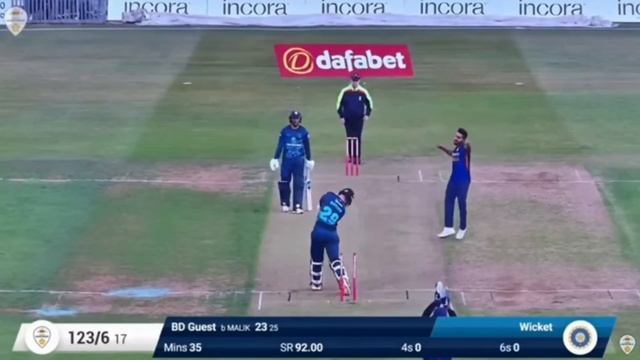 Umran Malik Bowled in Warm Up Match against Derbyshire | Umran Malik Bowling in middle stump смотреть онлайн