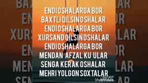 Yagzon endi oshalarga bor