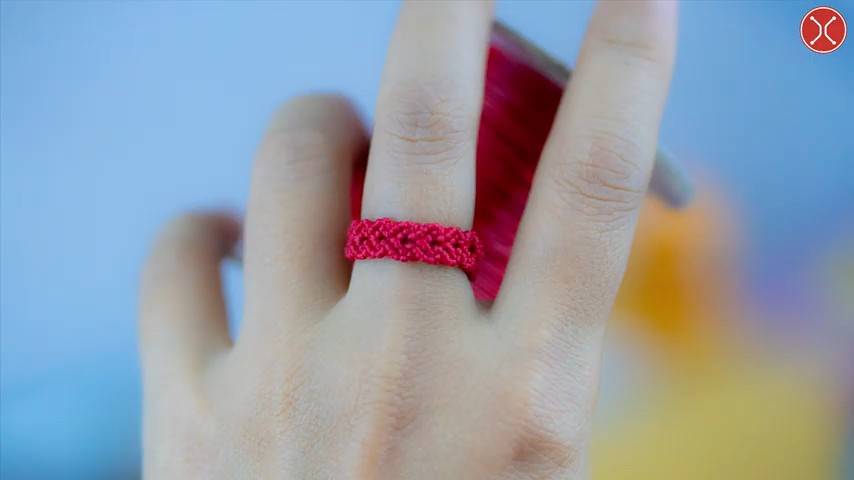 Macrame tutorial： How to macrame a ring with the basic trellis pattern - Step by step tutorial смотреть онлайн