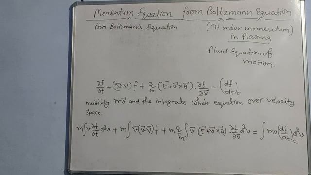 Plasma physics -30, continuity equation and momentum equation from Maxwell's equation смотреть онлайн