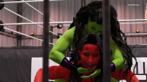 She Hulk VS Red She Hulk Amazon battle Camel Clutch