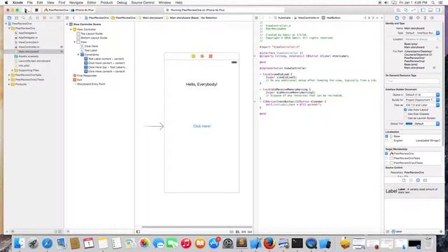 Objective C Button and Label смотреть онлайн