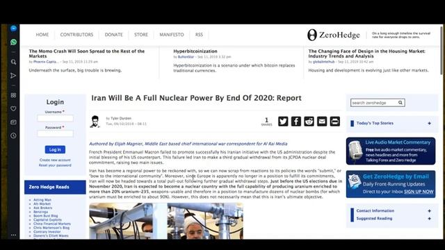 IRAN WILL BE A FULL NUCLEAR POWER BY END OF 2020 & NORTH KOREA TESTS MISSILES AGAIN смотреть онлайн