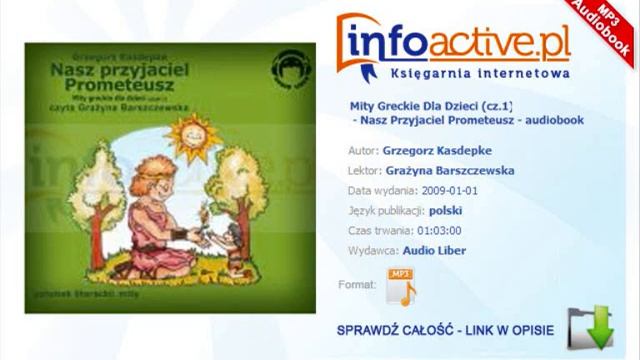 Mity Greckie Dla Dzieci (cz.1) - Nasz Przyjaciel Prometeusz audiobook mp3 - Grzegorz Kasdepke смотреть онлайн