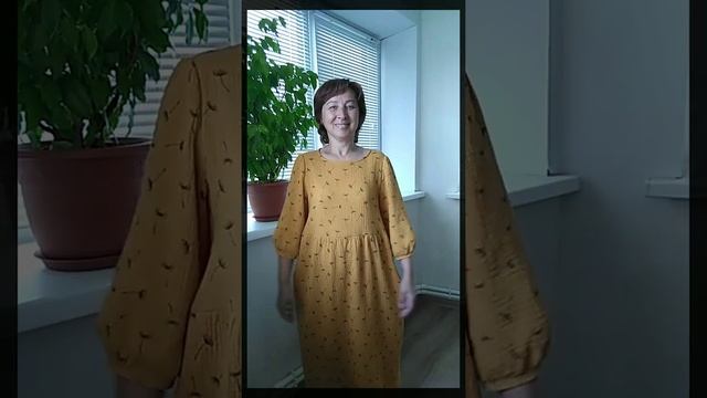 Платье из муслина (Одуванчики на горчичном) смотреть онлайн