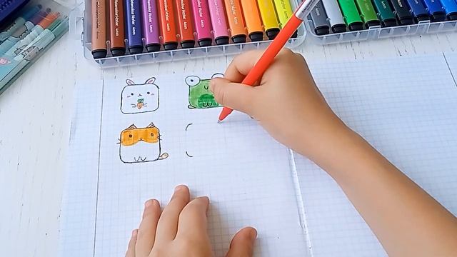 ТОП 6 квадратных животных по клеточкам! Простые рисунки #простыерисунки #рисункипоклеточкам смотреть онлайн
