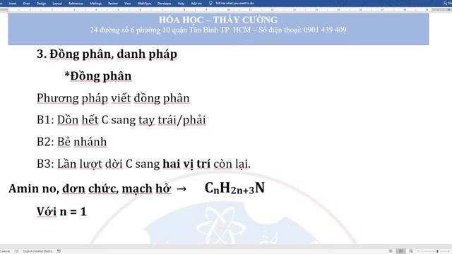 AMIN: Khái niệm, đồng phân - Hóa 12 - 24.8.2021 смотреть онлайн