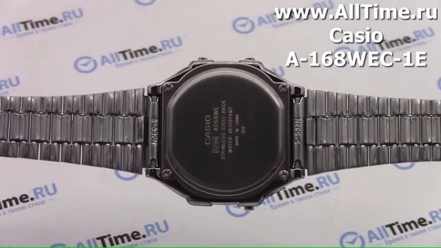 Обзор. Мужские наручные часы Casio A-168WEC-1E смотреть онлайн