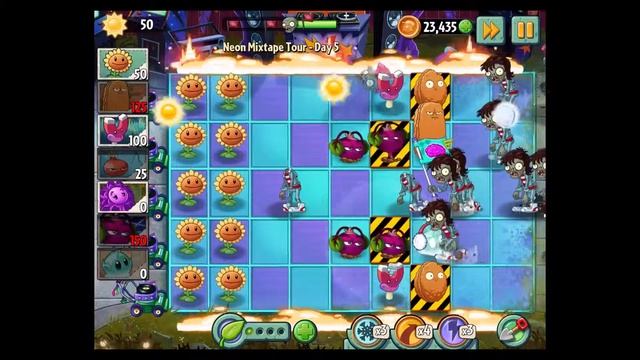 Plants VS Zombies 2 - Neon Mix Tape - Day 5 - New Plants Celery Stalker смотреть онлайн