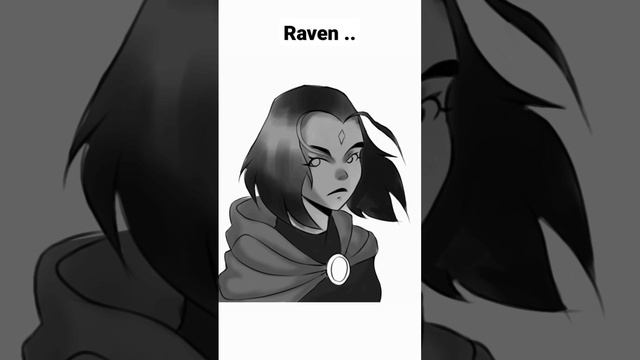 How to draw Raven from TeenTitan. #short #sketch #teentitansgo #drawing смотреть онлайн