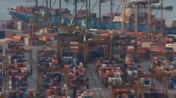 Грузовые операции  Контейнера Singapore Container Terminal