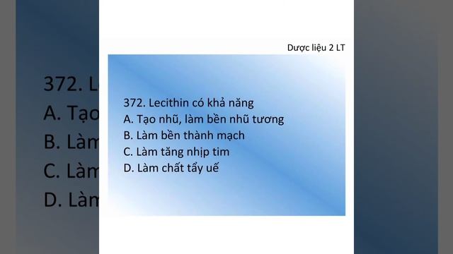260 câu trắc nghiệm Dược liệu 2 lý thuyết | Lan Nhi Nani & NTTU смотреть онлайн