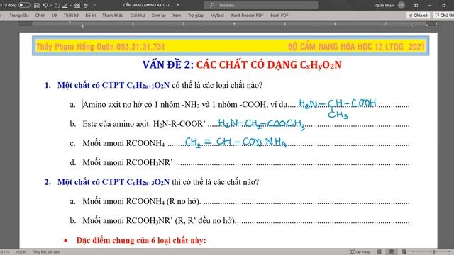 TOÁN CẨM NANG AMINO AXIT - PHẦN 1 смотреть онлайн