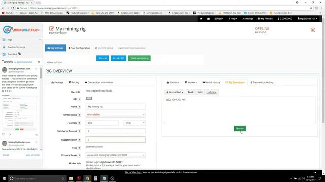 MiningRigRentals - MRR - Getting started with adding your first rig смотреть онлайн