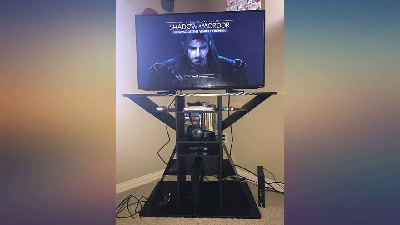 TV Video Game Stand, Gaming Storage Rack Hub Console for 42", Xbox, PS3, PS4. review смотреть онлайн