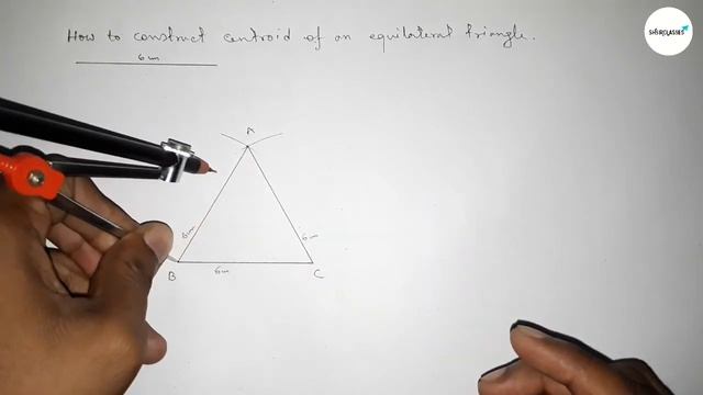 How to construct centroid of an equilateral triangle. shsirclasses. смотреть онлайн
