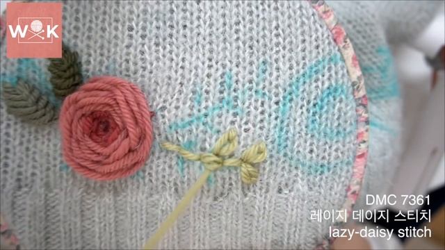 Вышивка мулине по вязаному изделию смотреть онлайн