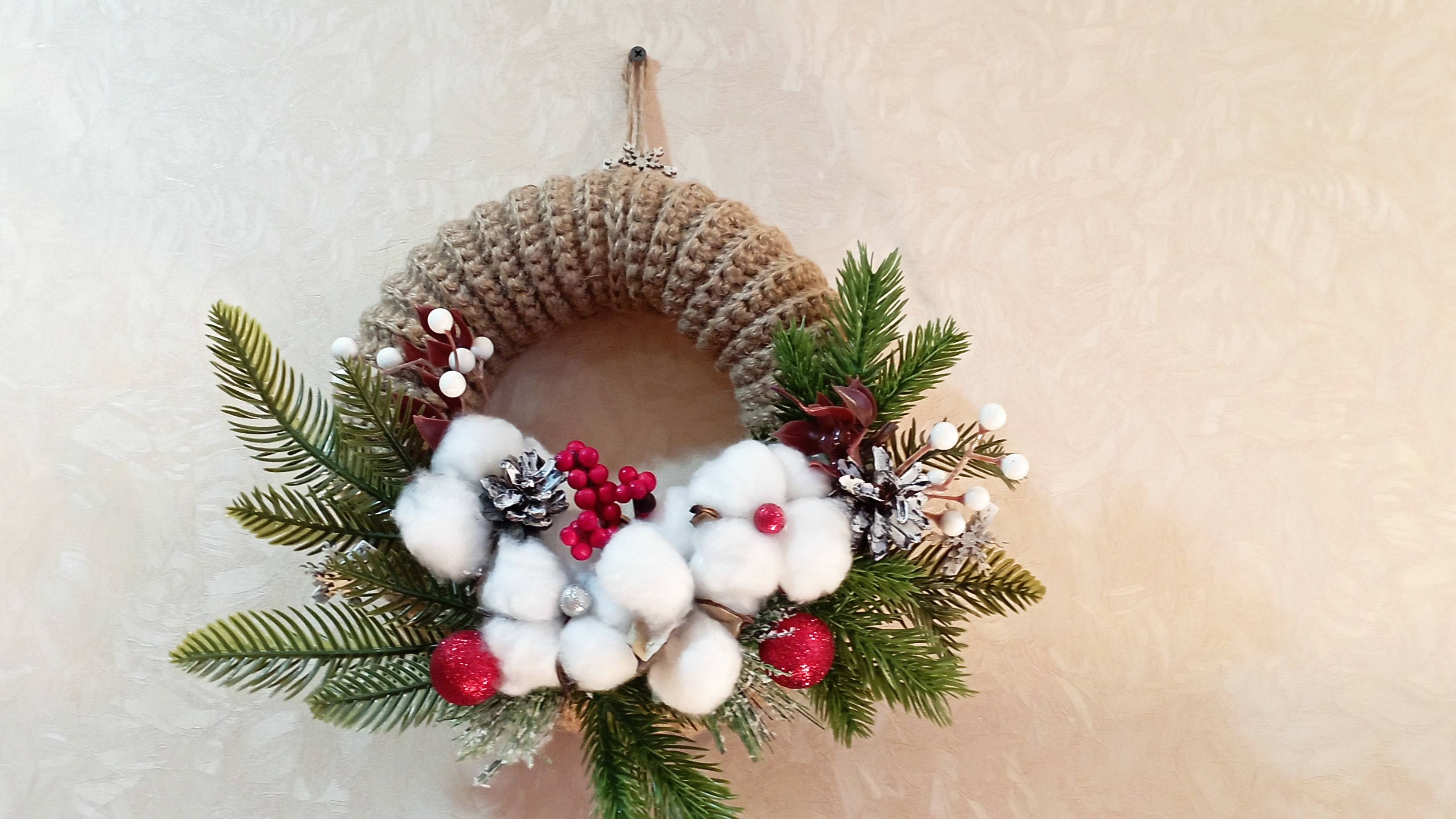 Рождественский венок ! Побробно обо всем . смотреть онлайн