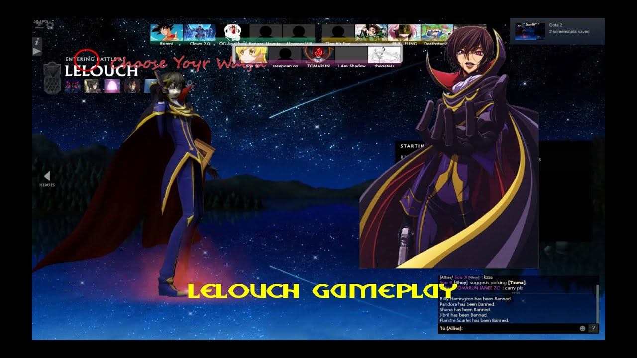 #6 Dota 2 Custom Game Anime ASB "AnimeStarBattle" Lelouch Gameplay смотреть онлайн