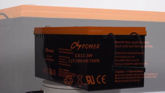 CSPower Sealed Mainatenance Free VRLA AGM Battery 12VDC 200Ah смотреть онлайн