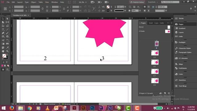 How to use master pages in Adobe indesign cc6 & current page numbers смотреть онлайн