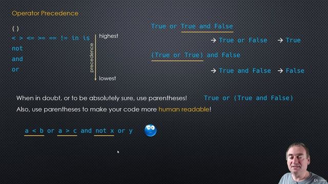 028 Booleans_ Precedence and Short-Circuiting - Lecture смотреть онлайн