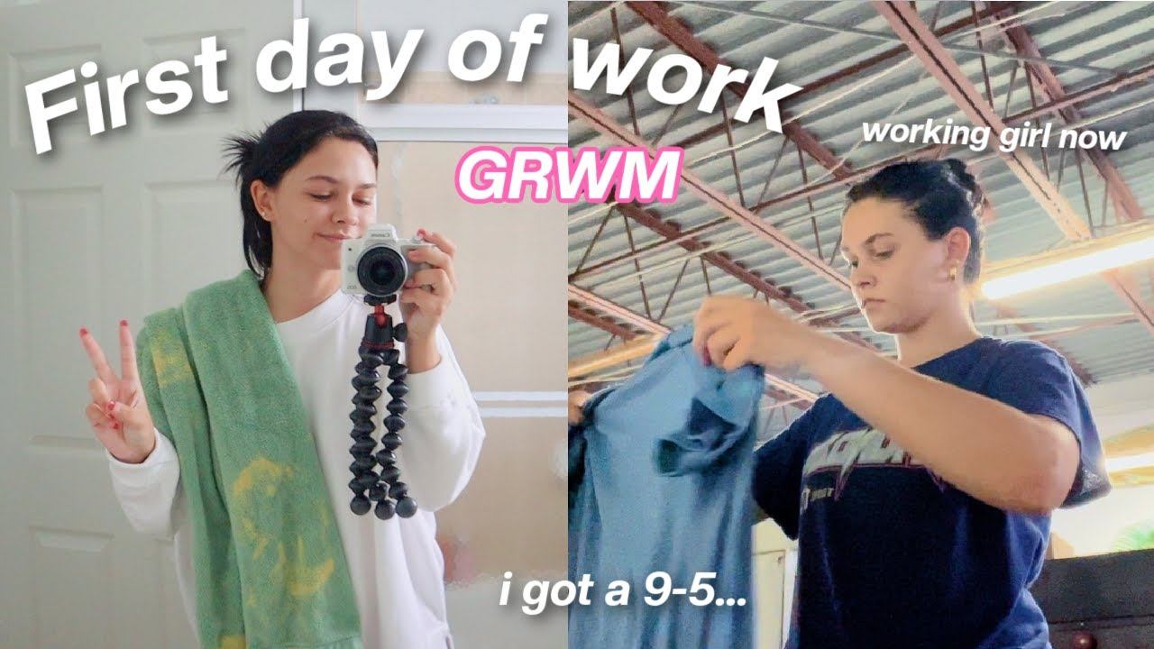 grwm for my FIRST DAY OF WORK | I got a job смотреть онлайн