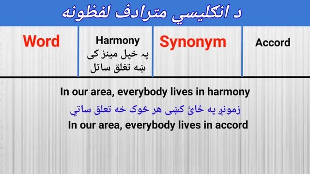 English words synonym in easy pashto|| смотреть онлайн
