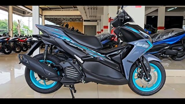 Officially Launched New Model Yamaha Aerox 155 Neon Grey Review - Walkaround смотреть онлайн