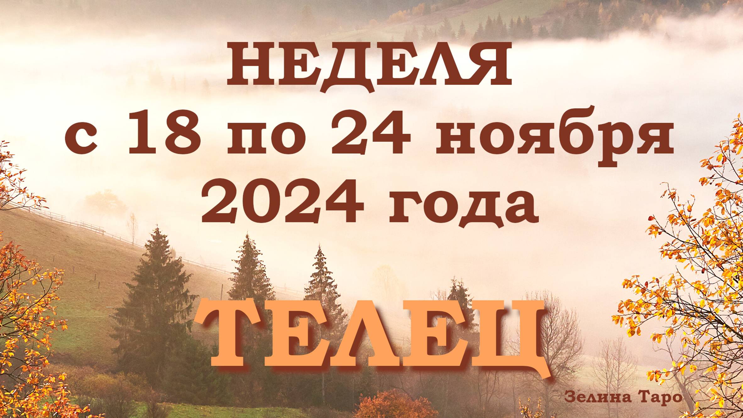 ТЕЛЕЦ | ТАРО прогноз на неделю с 18 по 24 ноября 2024 года