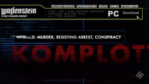 Wolfenstein: Youngblood Save Game 100% Completed Download PC