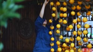 吊柿饼|It’s a red mountain, and in the fall, it’s natural to make some sweet persimmons.|Liziqi channel