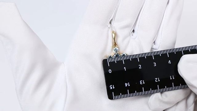 Подвеска из лимонного золота ТД Эстет с Swarovski 01Р230986-1 смотреть онлайн