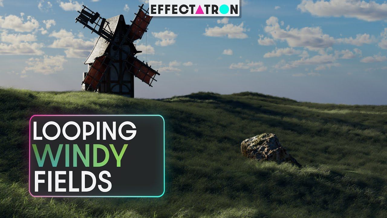 Create a Looping Field of Grass Blowing in the wind with Quixel in C4D | Redshift смотреть онлайн