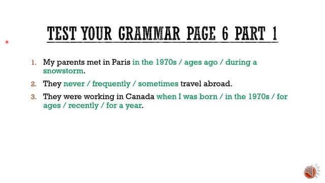 Headway Upper Intermediate English p. 6 Test Your Grammar смотреть онлайн