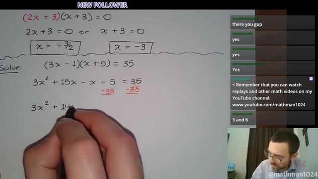 Solving Quadratic Equations - Part 1 (Twitch stream on 03/30/2020) смотреть онлайн