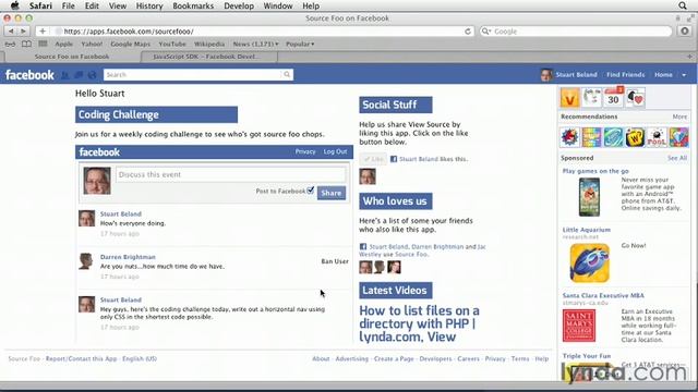 06 01 Posting to a user's timeline with the Feed dialog смотреть онлайн