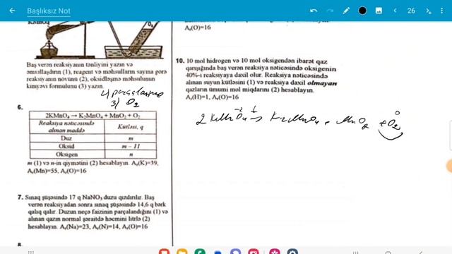 Toplu Hidrogen,oksigen su Etrafli cavab teleb olunan tapsiriqlar смотреть онлайн