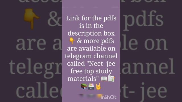 Part 1🔥🤓📚 free useful study pdfs for competitive exams like NEET, IIT JEE, AIIMS ,JIPMER mh-cet etc смотреть онлайн