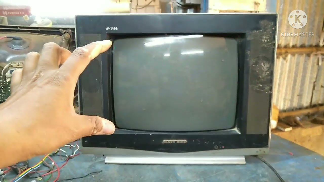 SIXTY NINE 14 inch local CRT TV, power indicator blinking, no picture. no sound. problem repair смотреть онлайн